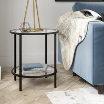 Wayfair glass on sale side tables